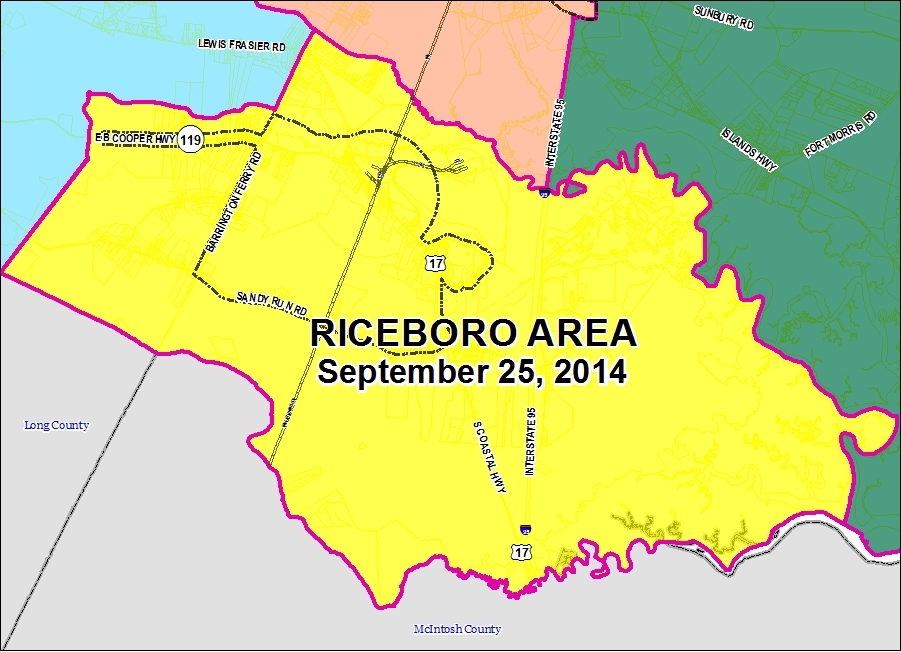 Riceboro Flyer Map
